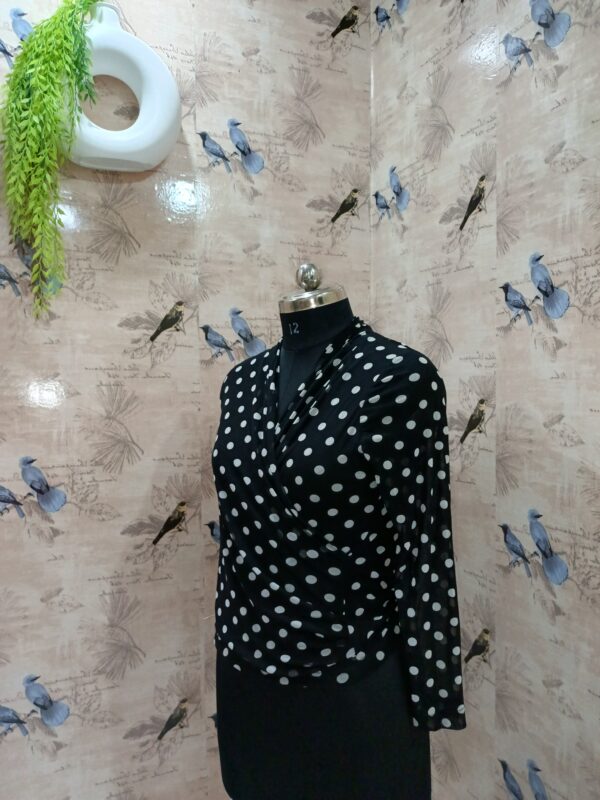 Parisian Polka Dot Blouse Top