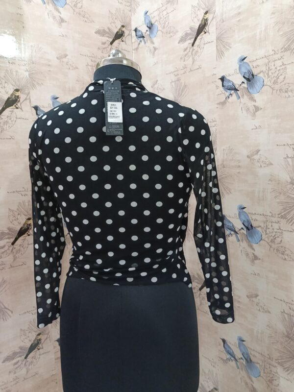 Parisian Polka Dot Blouse Top