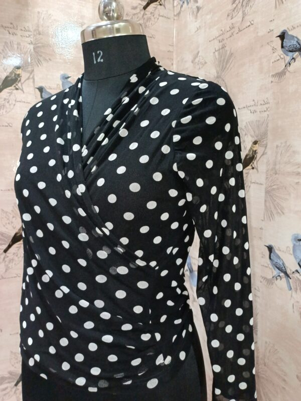 Parisian Polka Dot Blouse Top