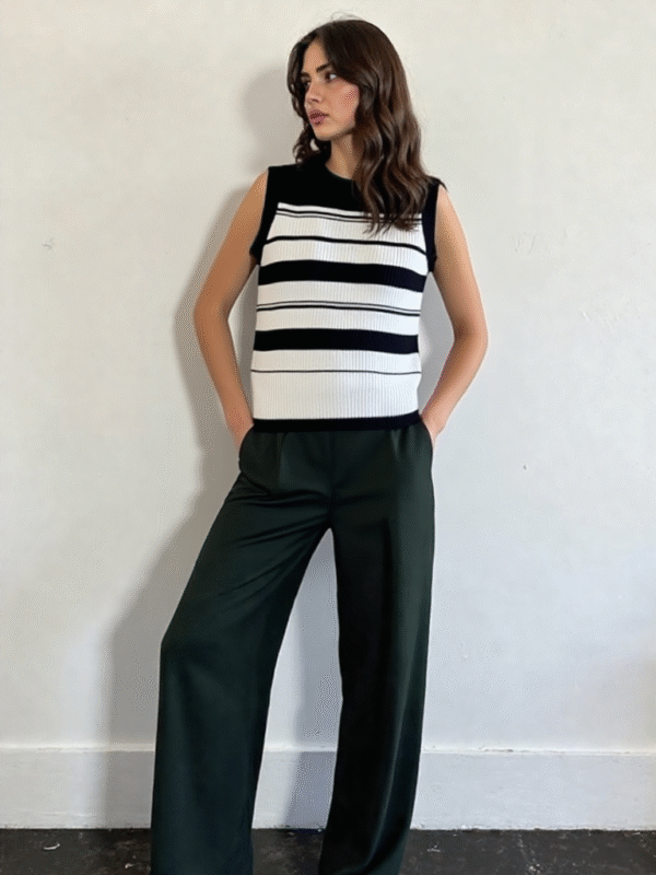 Sleek Monochrome Muse Vest