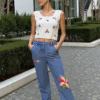 Creative Patchwork Jeans