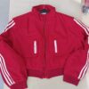 Red Cropped Bomber Jacket