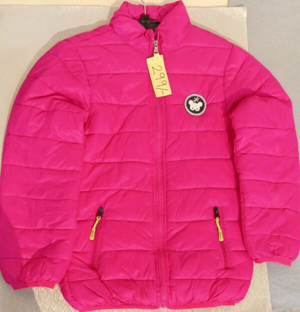 Fuchsia Pulse Sporty Quilted Kids Jacket