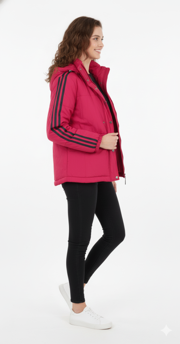 Crimson Racer Athletic Puffer